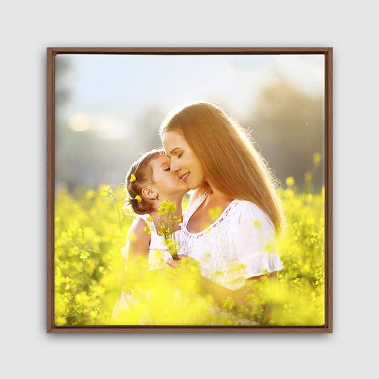 Wall26 Framed Canvas Wall Art - Custom Prints for Living Room & Bedroom | Ready to Hang - 24"x24" Natural Frame
