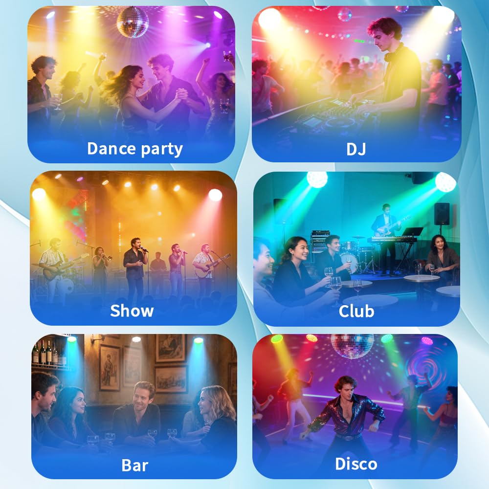 MINGJIE 19x15W Moving Head Stage Light,RGBW 4-in-1 LED Zoom Beam Wash Strobe Effect,DMX Sound Activated,540° Pan 270° Tilt,Professional DJ Lighting for Club Wedding Party Bar (Luces para) (1Pack=2pcs)