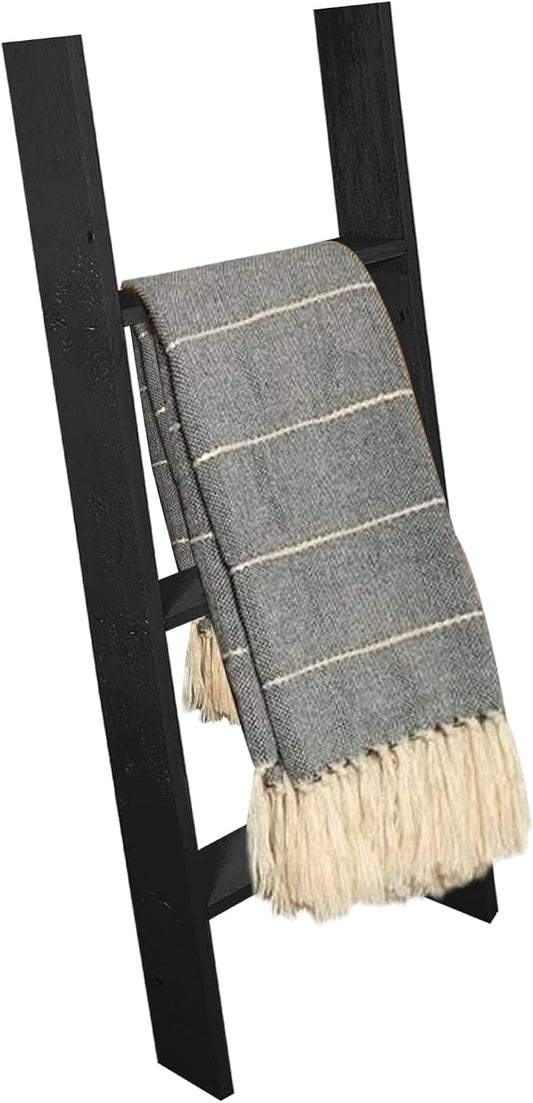 BARNWOODUSA Throw Blanket Ladder – Fully Assembled Reclaimed Wood – Rustic Decorative Ladder for Towels, Quilts, & More – Perfect Farmhouse Decor for Bathroom, Porch, or Living Room,3ft.