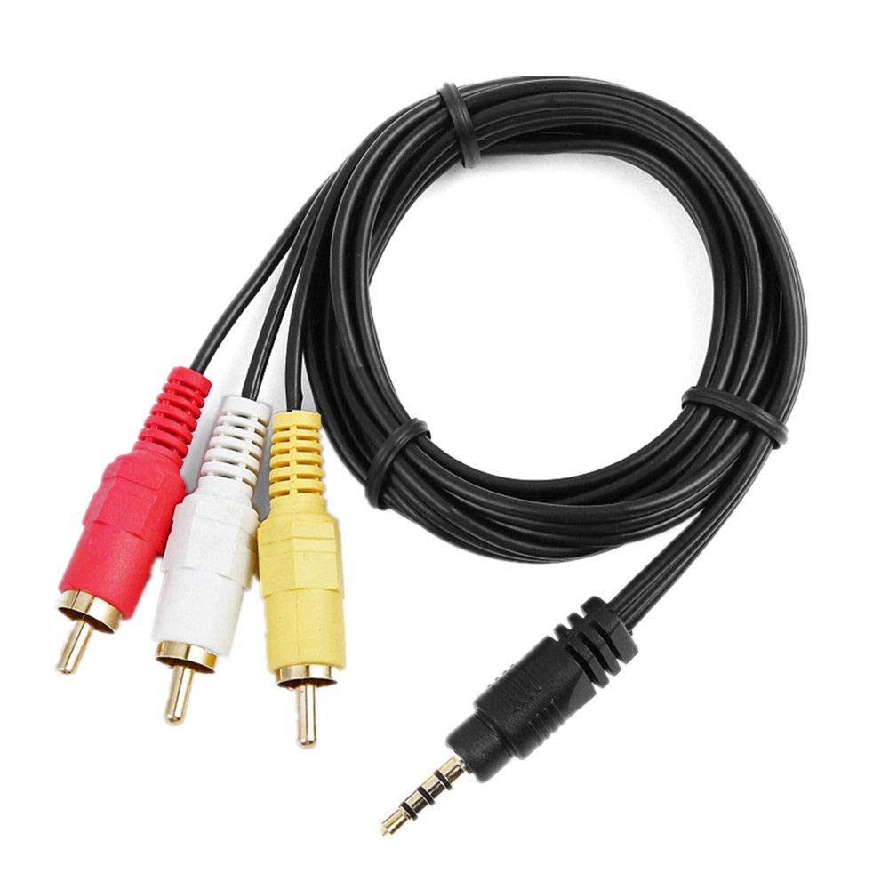 MaxLLTo 5ft 3.5mm 4-din 3 DCR-TRV240 DCR-TRV140 DCR-TRV130 DCR-TRV120 Long Mini AV Plug Male to RCA AV Male A/V TV