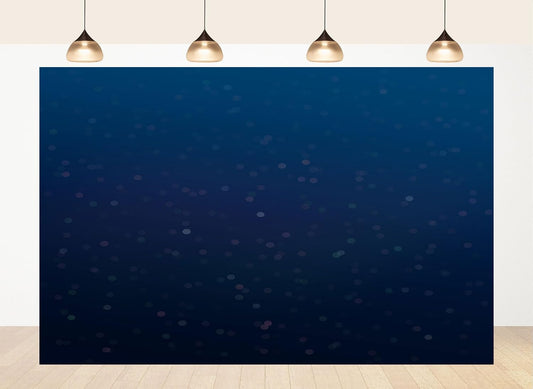 LidyMini 10x8ft Fabric Dark Blue Sparkle Glitter Backdrop Shiny Night Light Bokeh Background Festival Event Party