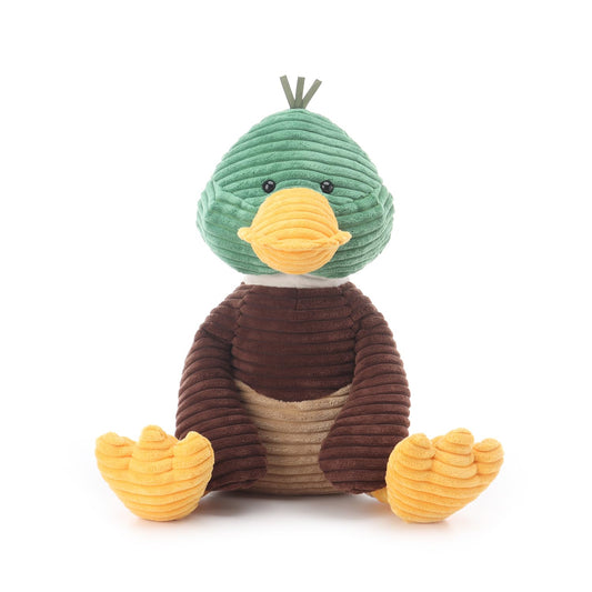Apricot Lamb Corduroy Mallard Duck Stuffed Animals for Kids, Soft Cute Plush Toys for Baby Girl and Boy, 15.7 Inches
