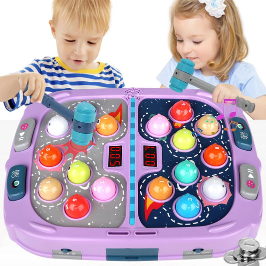 Whack Game Mole for Kids, Toys for 3 4 5 6 7 8+ Year Old Girls Boys, Pounding Toddler Toys for Age 3-8, Birthday Gifts for Girls Age 3 4 5 6 7 8 Years Old, Interactive Toys with 3 Modes, Music, Light