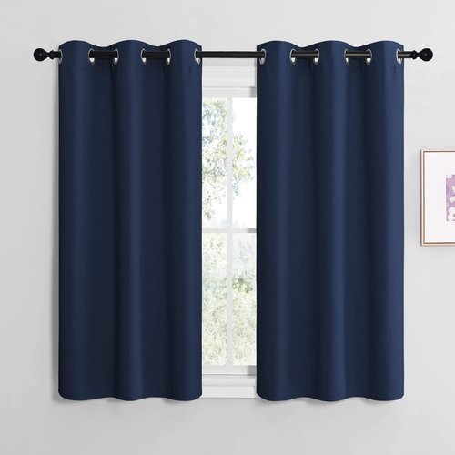 NICETOWN Blackout Curtain Panels - Energy Saving Thermal Insulated Drapes | Navy, 42 x 50 Inch (1 Pair)