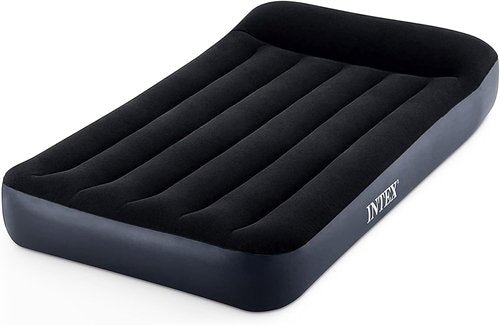 Intex Dura-Beam Airbed - Comfortable Twin Size Pillow Top Mattress with Built-in Pump | Blue