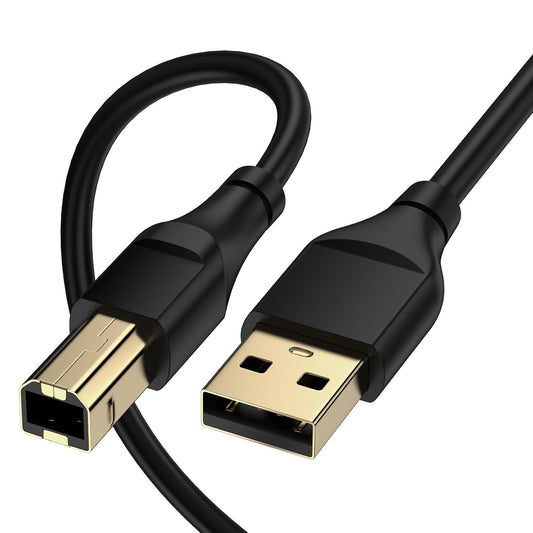 3 Xerox,USB2.0 Short Printer Cable Feet High Speed USB A to USB B Printer Cable Type A to B Scanner Print Cord