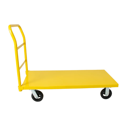 5Seconds Platform Cart Industrial Dolly 2400 LB Heavy Duty 48” X 24” Platform Hand Push Truck Commercial Cart Flatbed, Moving Cart 6” Swivel Wheels Flatbed cart