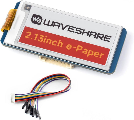 2.13inch 250x122 3.3V/5V Nano/Arduino/STM32, waveshare Four Color E-Ink Display HAT (G), Resolution Red Yellow Black
