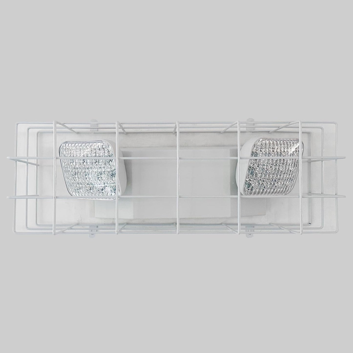 TANLUX LED Emergency Light with Wire Guard, Protective Coated Steel Wire Guard with Emergency Light