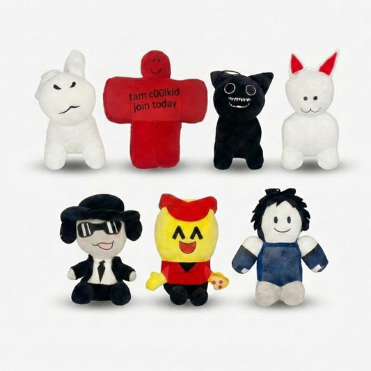 Happy Toy Kid Set of 7 Soft Plush Toys – Fun for Kids, Cuddling, Travel & Playtime Premium Stuffed Toy Collection