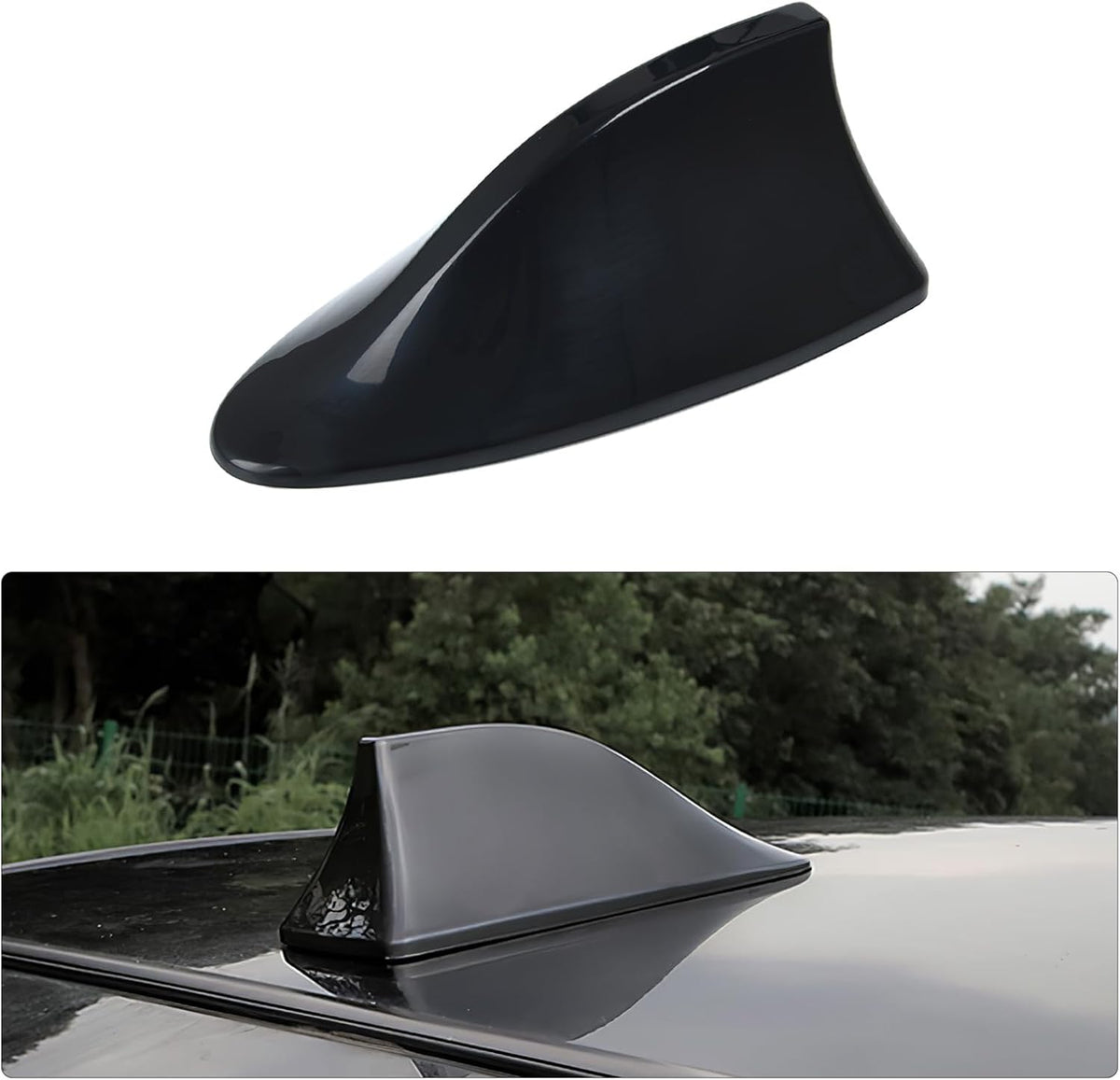 Wogomz Dummy Shark Fin Antenna Cover for Car, Auto Top Roof Aerials AM/FM Radio Signal Base with Adhesive Tape