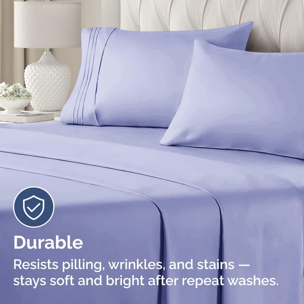 Queen Pillow Cases by [Brand Name] - Ultra Soft Hotel Quality Covers | Wrinkle-Free & Stain Resistant - Lavender, Set of 2