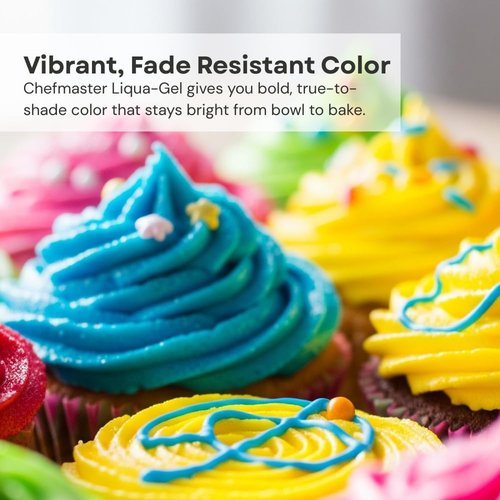 Chefmaster Neon Purple Liqua-Gel® Food Coloring - Vibrant, Fade-Resistant Dye for Icing & Fondant | 2.3 oz