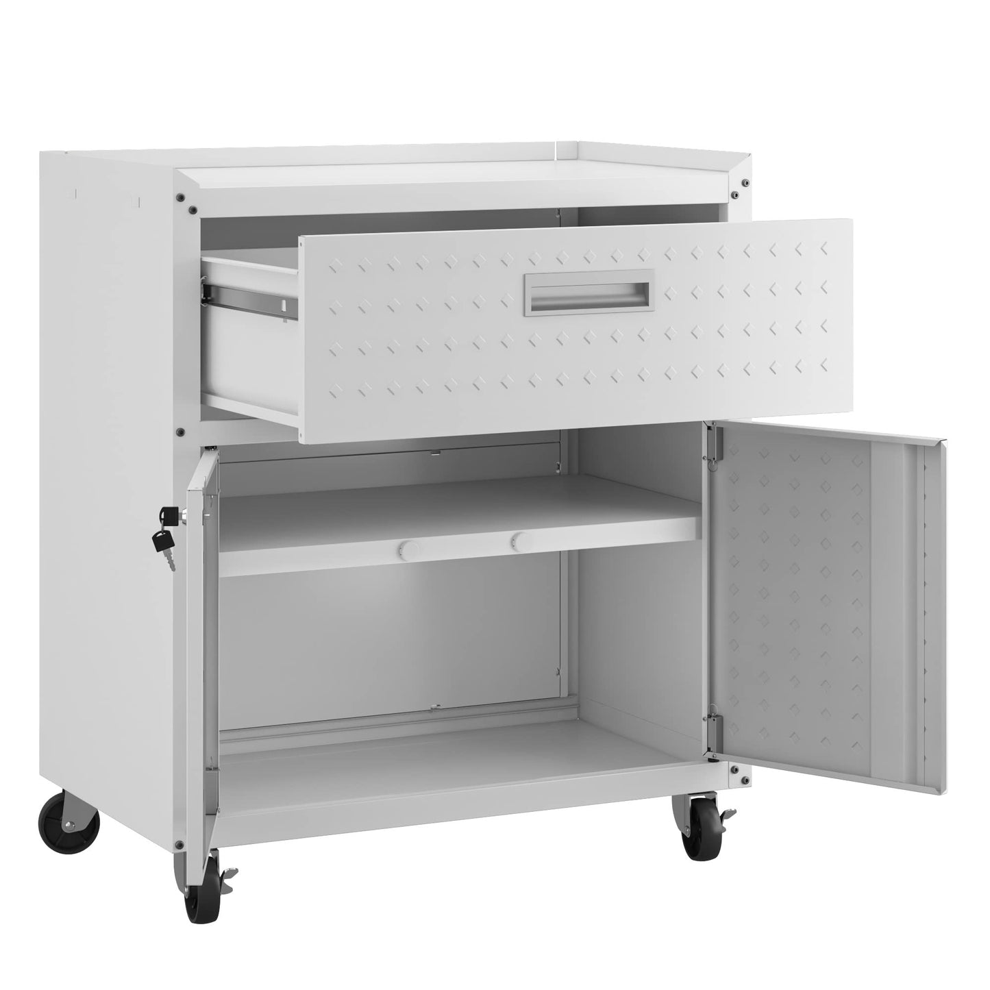Manhattan Comfort Fortress Storage Units, White