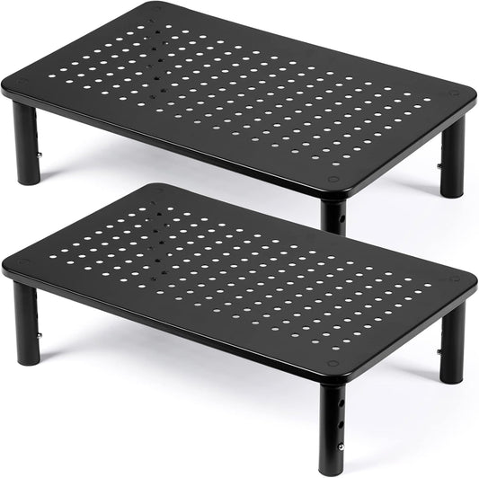 2 Pack 3 2 DOLALIKE Desktop Riser, Height Adjustable Monitor stands for Monitors, PC, Computer, Printer, iMac, Desktop