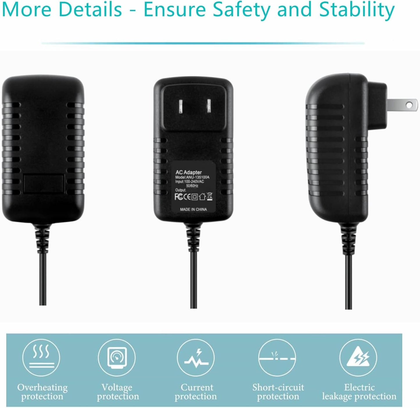 Dysead LY-580A+1 MDMP200 Replacement AC/DC Adapter Compatible with Medcursor Kneading Neck Shoulder Massager