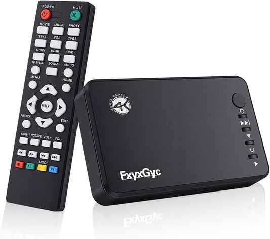 FxyxGyc 4K 4K@30Hz Output,H.265/H.264/AVC MP4/MKV/MP3/AVI/TS/Rmvb/Mov/ISO/JPG HDMI Media Player, Ultra HD Digital Media