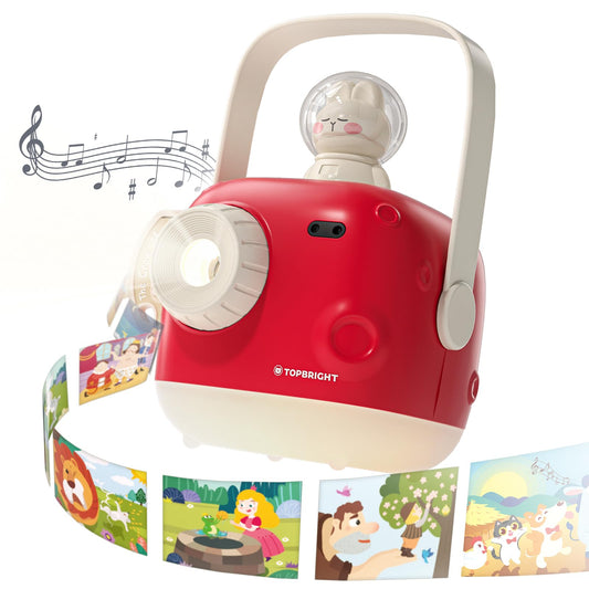 TOP BRIGHT Story Projector for Kids, Audio Books with 8 Stories and Music, Bedtime Story Telling Toys with Night Light, Christmas Easter Birthday Gifts for Kids, Toddler Toys for 3 Year Old Girl Boy