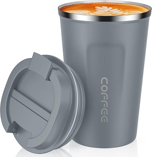 CS COSDDI 12 oz Stainless Steel Vacuum Insulated Tumbler - Coffee Travel Mug Spill Proof with Lid - Coffee Cups for Keep Hot/Ice Coffee,Tea and Beer