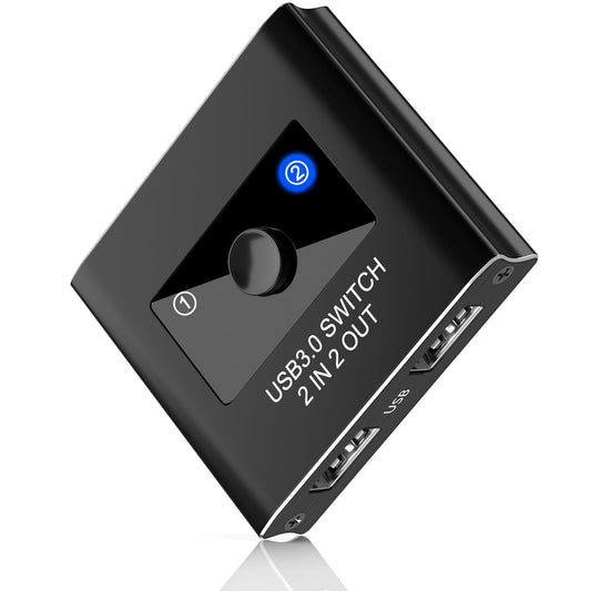 3.0 2 2 2 2 USB Switch, USB Switcher in Out, Switcher Computers Sharing Devices for Printer, Keyboard, Scanner, Mouse