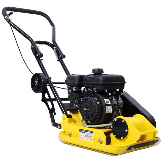 2.5HP Plate Compactor Gas 79.7cc 8200N Force Construction Concrete Tamper Machine Power Paver 19.3 x 12.6" Plate, EPA Compliant