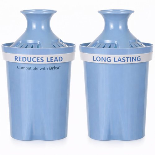 Long Lasting Water Filters Compatible Brita Filter Replacement - Reduces Lead, 12 Month Supply - Compatible with Brita Elite Water Filter