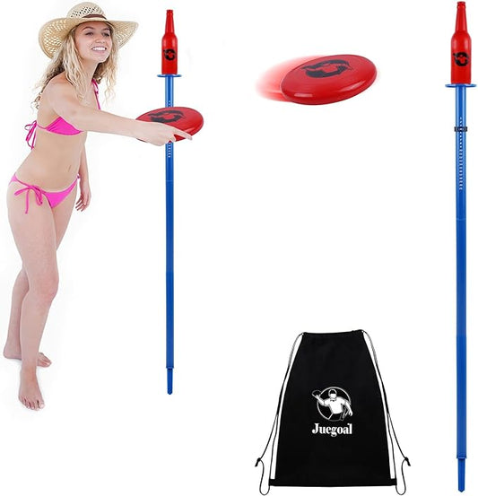 Juegoal Outdoor Flying Disc Game Set, Yard Games Bottle Drop Frisbee Set, Outside Fun Disc Toss Game for Beach Lawn Backyard Park Camping