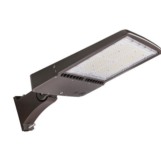 480V 300W LED Parking Lot Light, 5000K 42000LM [Eqv. 1000W HPS] LED Shoebox Light with Direct Pole Mount, Outdoor Area Street Light, IP65 20KV Surge Protection, AC 277-480V, UL Listed