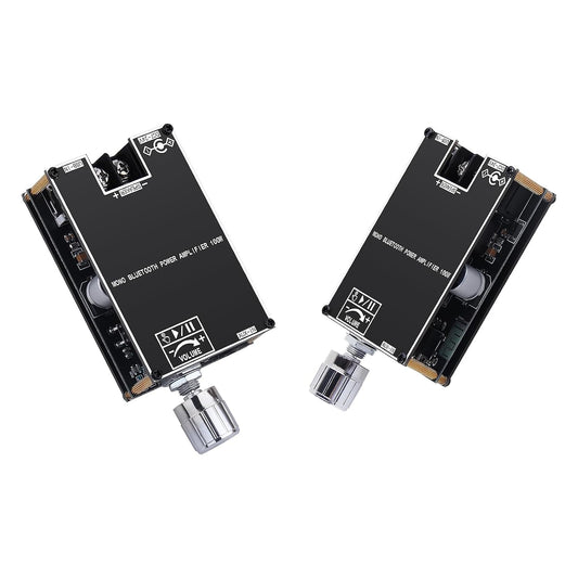 2Pack ZK-1001B 100W 7-24V Bluetooth Amplifier Board, Mono AMP TWS Mini Audio Power Amplifier Module with Box Matching