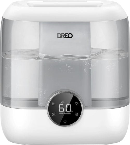 DREO 6L Top Fill Humidifier - Quiet 28 dB Cool Mist for Large Rooms | 60-Hour Runtime, Easy to Clean