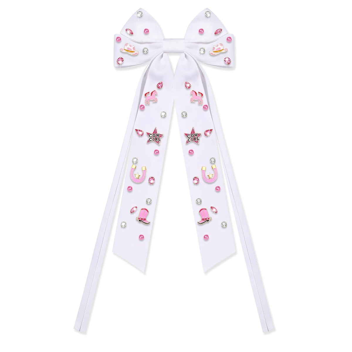Skiennix Western Hair Accessories - Cowgirl Bow Clips & Cowboy Hat Barrettes | Perfect for Bachelorette Parties