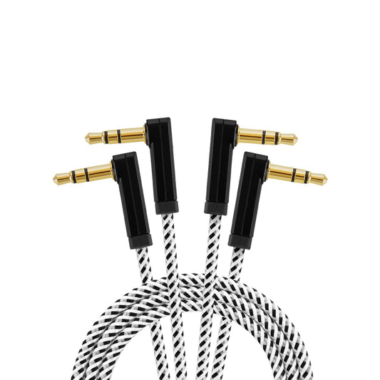 2-Pack 3.5mm 1.5FT/0.45M, 90 3.5mm MP3 CableCreation Audio Cable Degree Male to Male Auxiliary Aux Cable for Phones