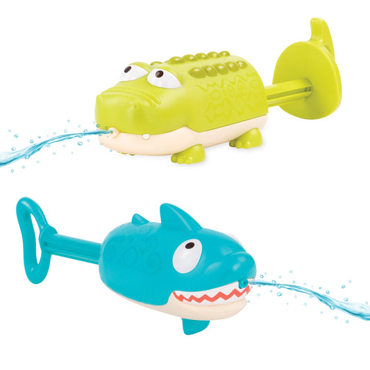 B. toys – Splishin’ Splash Animal Water Squirts Duo Pack – Fun Summer Bath Toys for Kids, Outdoor Water Play for Toddlers 18+ Months