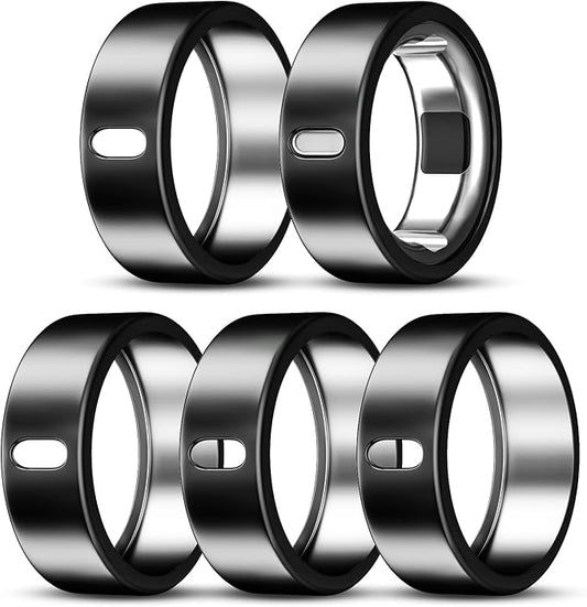 5 Pack Cover Compatible with Oura Ring Gen 4/Oura Ring Gen 3 Horizon/Heritage, Surport Charging with Cover on, Anti-Scratch TPU Protector for Oura Rings Accessories Women Men (Size 8)