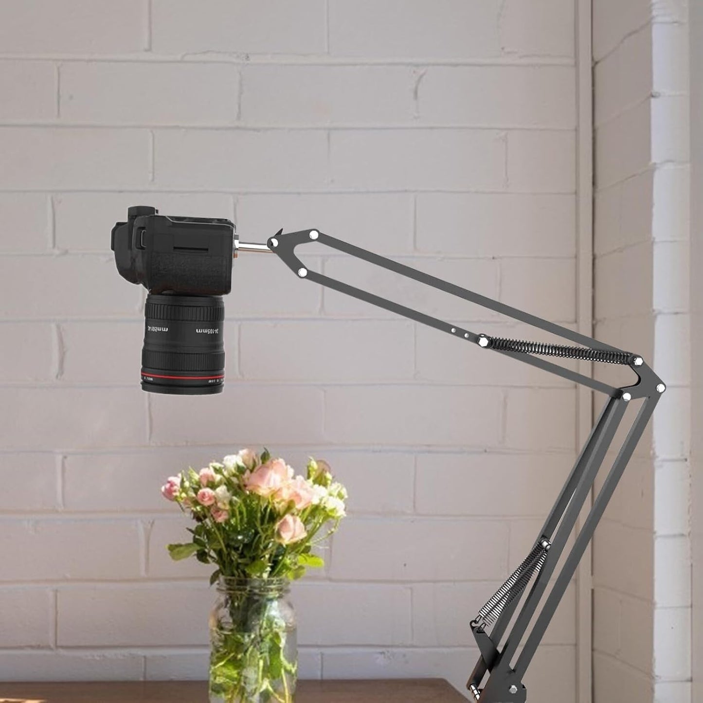 Zerodeko 1/4-inch Metal Scissor Arm Webcam Clamp Stand with Screw Desktop Holder for USB Camera Streaming and Video