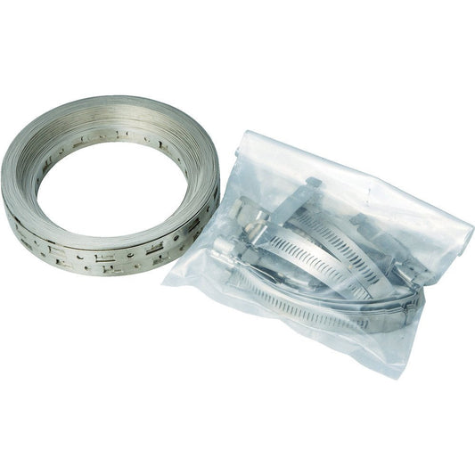 Breeze-4001 Make-A-Clamp Stainless Steel Hose Clamp System, 1 Kit Contains: 100 ft Band, 25 Adjustable Fasteners, 10 Band splices (Pack of 1)