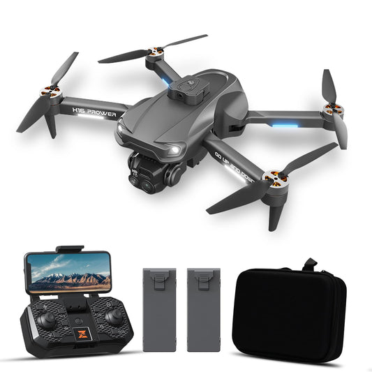 Camera Drone, TODAMU Drone with Camera for Adults&Beginners, Brushless FPV Mini Drone Easy to Fly, Obstacle Avoidance, Stable Hover, Gesture Selfie, Foldable Hover RC Quadcopter with 2 Batteries, Headless Mode