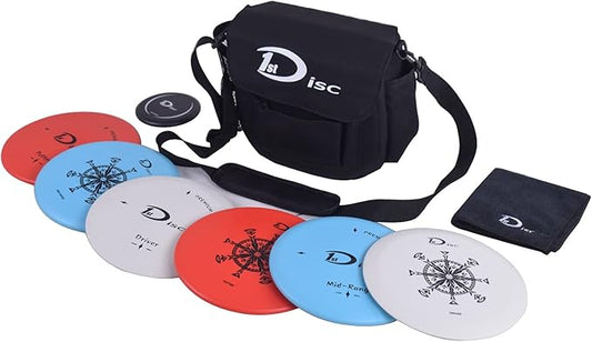Disc Golf Set- Putter, Mid-Range, Driver, Mini Disc, Towel with Bag