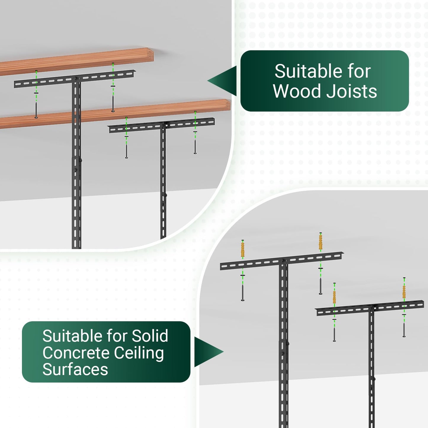 TOPIRON 4x8 FT Overhead Garage Storage Rack, 26"-40" Height Adjustable Heavy Duty Garage Ceiling Storage Rack, 750LBS Capacity Metal Hanging Organizer System for Garage