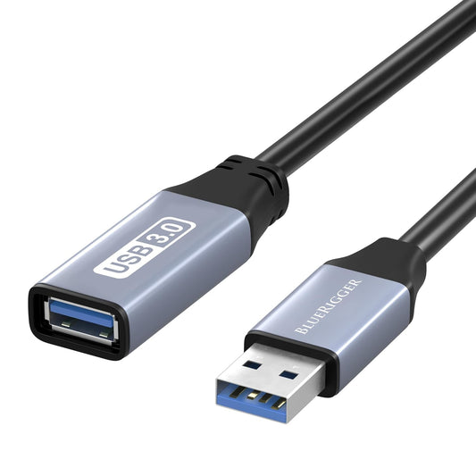 3.0 (10FT, 5 Headset, BlueRigger USB Extension Cable Gbps, Type A Male to Female Adapter Cord) - Long USB Repeater