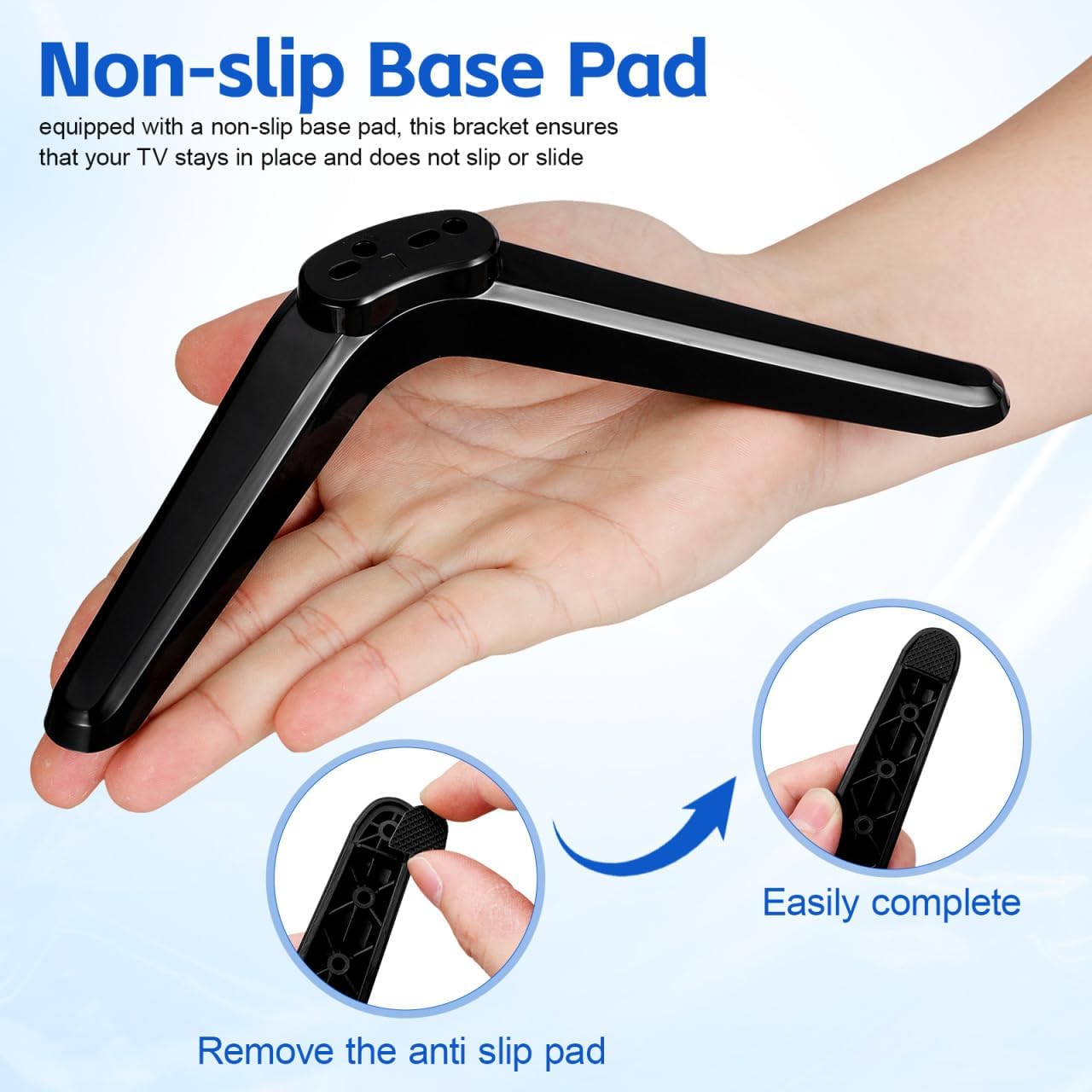 DIYEAH 32-55 Inch 2 Universal TV Stand Legs for LCD LED Televisions, Tabletop TV Base Mount Brackets with Non-Slip