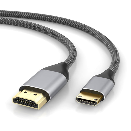 2.0 4K 60Hz 18Gbps 10 Cyberguys! Mini HDMI to HDMI Cable, Ultra HD, High-Speed Bi-Directional Braided Cord