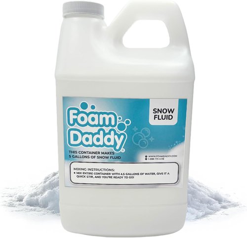 FoamDaddy Snow Machine Liquid Concentrate - Produces 5 Gallons of Fluffy Snow - Safe & Hypoallergenic - 32 oz