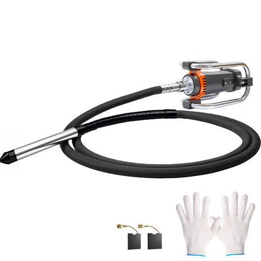 18FT Electric Vibrator Concrete Handheld,2HP 1700W 18000RPM Powerful Copper Motor Construction Insertion Cement Vibrator Remove Air Bubble,Mix Concrete with Flexible Shaft Long working area