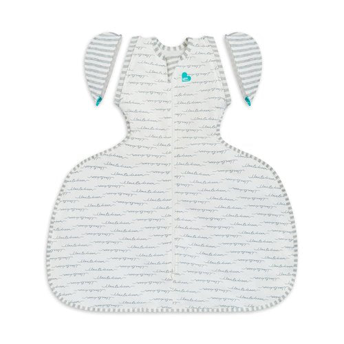 Love to Dream Swaddle UP Transition Bag Warm - Patented Zip-Off Wings, Gently Help Baby Safely Transition from Being Swaddled to Arms Free - Medium 13-19 lbs, White
