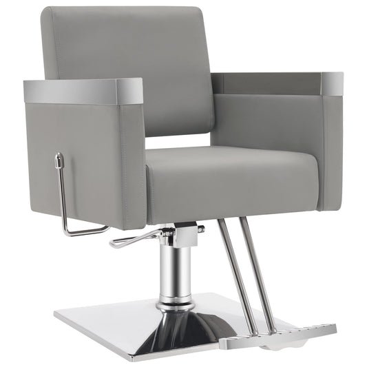 BarberPub Classic Recline Hydraulic Barber Chair Salon Spa Chair Hair Styling Beauty Equipment 3021 (Grey)