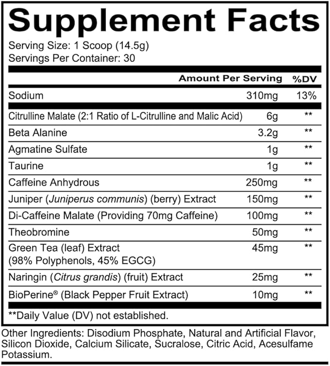 REDCON1 Total War Pre Workout, Strawberry Kiwi - L Citrulline, Malic Acid, Green Tea Leaf Extract for Pump Boosting Pre Workout for Women & Men - 3.2g Beta Alanine to Reduce Exhaustion (30 Servings)