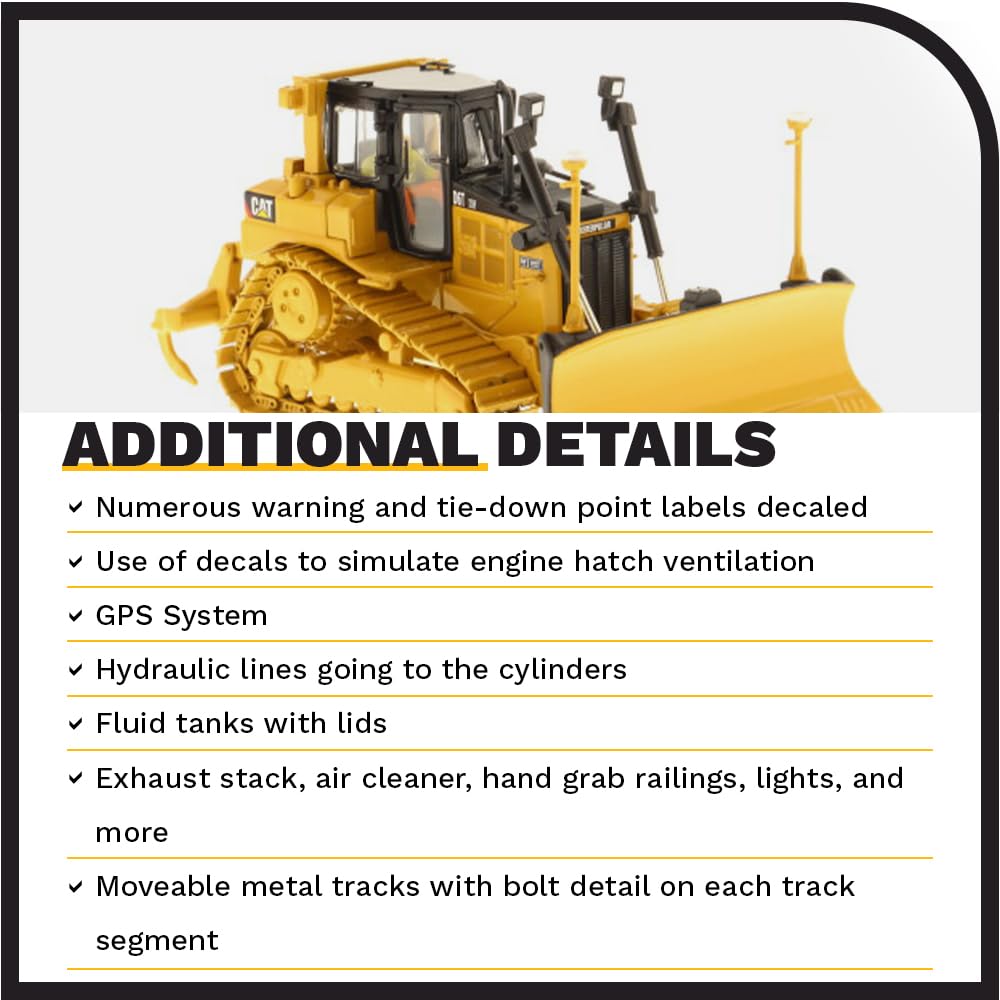 Diecast Masters Caterpillar D6T Xw Vpat Track Type Tractor High Line Series Vehicle