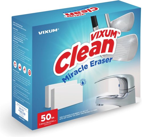 CLEAN Miracle Eraser Pads - 50 Count Multi-Surface, Chemical-Free Cleaning Solution for Home