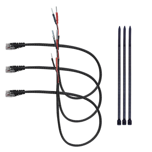 16.5" Set (3-Piece Set) (RJ11) Radar Detector Hardwire Power Cord Mirror Wire Plug Tap - Compatible with Escort Uniden